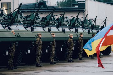 Ukrainian Defense Forces Receive Patria 6x6 APCs From Latvia — November 6, 2025. (Source: Latvian Ministry of Defense)