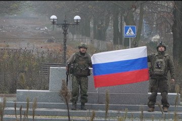 A screen grab from a video shows the city as The Kremlin announced that Russian forces had taken control of Krasnoarmeysk (Pokrovsk) in the Donetsk region and Volchansk (Vovchansk) in the Kharkiv region on December 2, 2025. (Source: Getty Images)