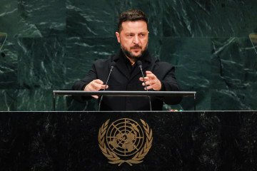"I Know No One Who Openly Supports This War, Except One Person" Zelenskyy Tells UN Ukraine's President Volodymyr Zelenskyy speaks during the 81st session of the United Nations (UN) General Assembly at UN Headquarters on September 23, 2026 in New York City. (Source: Getty Images)