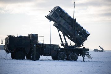 Two Patriot launchers stand during a training course for Ukrainian soldiers on the Patriot air defense system at a Bundeswehr base. Illustrative photo. (Source: Getty Images)