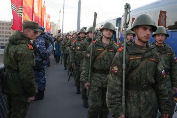 Russian cadets and officers rehearse for the Victory Day parade on Red Square in Moscow, May 3, 2025. (Source: Getty Images) Russian cadets and officers rehearse for the Victory Day parade on Red Square in Moscow, May 3, 2025. (Source: Getty Images)