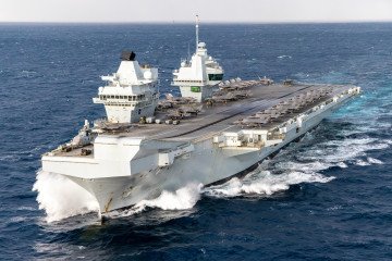 HMS Prince of Wales, flagship of the United Kingdom Royal Navy at sea. (Source: RoyalNavy/X)