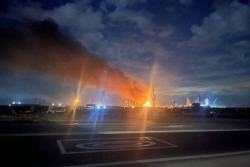Fire at Russia’s Ilsky oil refinery following a Ukrainian drone strike on September 26, 2026. (Source: Exilenova+) Fire at Russia’s Ilsky oil refinery following a Ukrainian drone strike on September 26, 2026. (Source: Exilenova+)