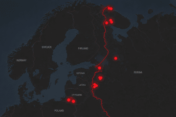 Map showing potential locations for future Russian troop deployments near NATO borders. (Source: UNITED24 Media)