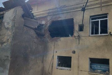 Russian drones hit critical infrastructure in Transcarpathia. (Source: Photo from Myroslav Biletskyi’s social media)