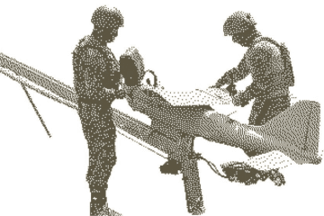 Illustration of Ukrainian servicemembers prepare a drone for deployment during a military operation. (Source: Ukraine’s General Staff)