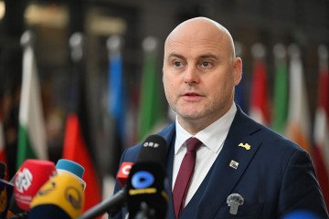 Andris Kulbergs, Latvia’s prime minister, at a European Council meeting in Brussels, Belgium, on October 15, 2026. (Source: Getty Images)