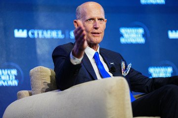 Senator Rick Scott, a Republican from Florida, at the Semafor World Economy Summit during the International Monetary Fund (IMF) and World Bank Spring meetings in Washington, DC, US, on April 13, 2026. (Source: Getty Images) Senator Rick Scott, a Republican from Florida, at the Semafor World Economy Summit during the International Monetary Fund (IMF) and World Bank Spring meetings in Washington, DC, US, on April 13, 2026. (Source: Getty Images)