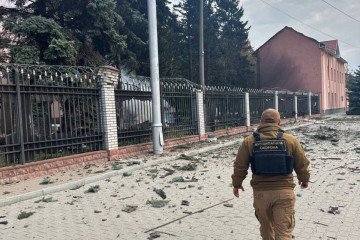 Aftermath of a Russian drone strike in Kyiv, October 8, 2026. Aftermath of a Russian drone strike in Kyiv, October 8, 2026.