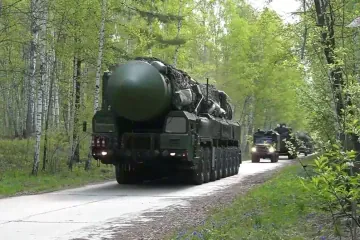 Russian mobile missile system during joint Russia-Belarus nuclear exercises in May 2026. (Source: Russian Ministry of Defense)