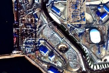 Satellite image of the Sheskharis oil terminal in Novorossiysk, Russia, captured on November 15, 2025. The highlighted area shows visible damage to key infrastructure following a Ukrainian strike. (Source: Exilenova+) Satellite image of the Sheskharis oil terminal in Novorossiysk, Russia, captured on November 15, 2025. The highlighted area shows visible damage to key infrastructure following a Ukrainian strike. (Source: Exilenova+)