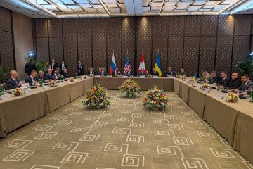 Delegations from Ukraine, the United States, and Russia convene in Switzerland for a new round of trilateral negotiations on February 17 to address security and humanitarian issues. (Source: Rustem Umerov/Telegram)