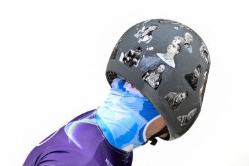 Ukraine’s Vladyslav Heraskevych trains in men’s skeleton at the Milano Cortina 2026 Winter Olympics, wearing a helmet honoring Ukrainian athletes killed in the war with Russia. (Source: Getty Images) Ukraine’s Vladyslav Heraskevych trains in men’s skeleton at the Milano Cortina 2026 Winter Olympics, wearing a helmet honoring Ukrainian athletes killed in the war with Russia. (Source: Getty Images)