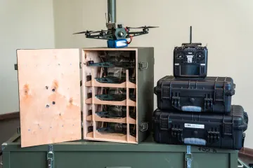 Ukrainian UB60D strike FPV drone. (Source: Ukrainian Armor) Ukrainian UB60D strike FPV drone. (Source: Ukrainian Armor)