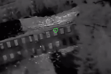 Russian training and production complex in the temporarily occupied Donetsk region, destroyed by Ukrainian strike drones, May 20, 2026.