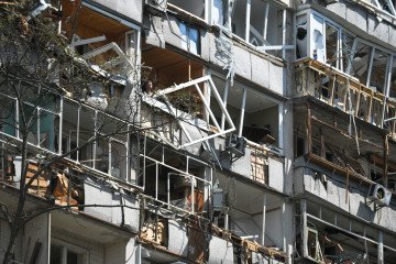 265 Killed, 1,816 Injured as Russian Attacks Intensified Across Ukraine in June An apartment block in the Pecherskyi district is damaged by a massive Russian missile and drone strike in Kyiv, Ukraine. (Source: Getty Images)