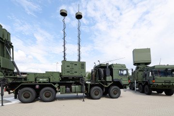 The IRIS-T SLM system during the visit of Federal Minister of Economics Reiche to the Diehl Defence site, Bavaria, Röthenbach An Der Pegnitz, July 25, 2025. (Source: Getty Images)