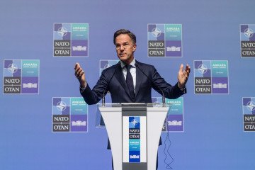 Mark Rutte, Secretary General of NATO, speaks at the pre-summit press conference on July 6, 2026, in Ankara, Türkiye. (Source: Getty Images)