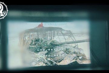 Ukrainian Forces Repel Russian Armored Column Advancing Under Soviet Flags in Kursk Region, Video