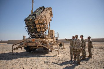 US Patriot air defense system during an inspection on February 19, 2025.