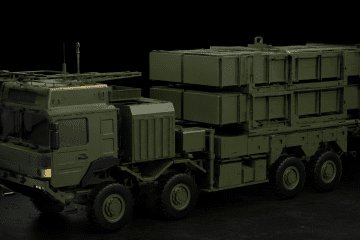 Illustrative render of Ukraine’s proposed Kilchen air defense missile launcher system. (Source: UNITED24 Media)