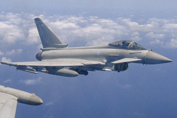 RAF Typhoon flown by IX (B) Squadron with APKWS system, 2026.