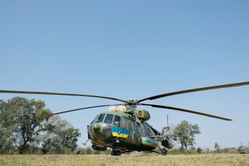 Four Ukrainian Mi-8 Helicopter Crew Members Killed While Intercepting Russian Drones over Poltava Region Ukrainian Mi-8 helicopter. (Source: Getty Images)