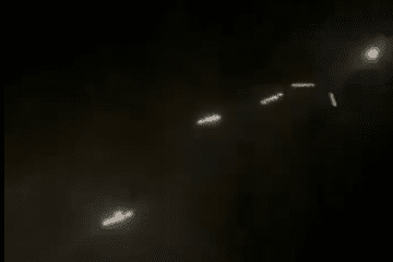 Multiple reentry vehicles from a Russian Oreshnik ballistic missile descend over Bila Tserkva during a nighttime attack. (Photo: Open source) Multiple reentry vehicles from a Russian Oreshnik ballistic missile descend over Bila Tserkva during a nighttime attack. (Photo: Open source)
