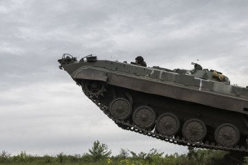 Combat readiness and experience training of the 57th Brigade of the Ukrainian Army in the Donetsk region, May 08, 2023.