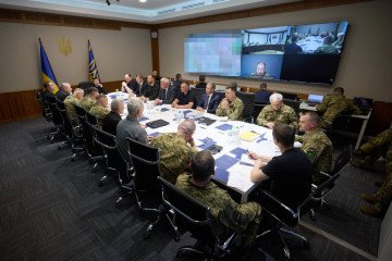 Ukraine Creates Direct Line Between Combat Commanders and Arms Makers Volodymyr Zelenskyy at a meeting of the Headquarters with the military and weapons manufacturers. (Source: Getty Images)