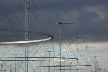 Antennas of the Nostradamus radar site, at a former US air base in Crucey, on September 4, 2025.