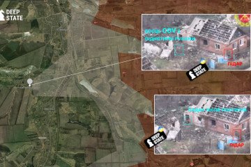 A map, which are showing the exact location of the execution of a Ukrainian surrendering soldier by the Russian Armed Forces. (Source: DeepState)