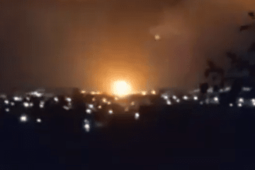 Feodosia oil terminal in flames after a drone strike, October 6, 2025. (Photo: open source)