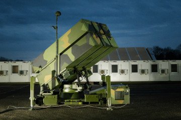 Denmark's new ground-based air defense systems, the NASAMS system, is displayed during a presentation at Air Base Skalstrup near Gadstrup, Denmark, on December 17, 2025. Illustrative photo. (Source: Getty Images)