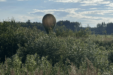 Smuggling using balloons from Belarus. (Source: LRT)