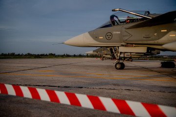 A Swedish Gripen fighter jet at Andravida Airbase during NATO’s Ramstein Flag 24 air defense exercise, October 10, 2024. (Source: Getty Images)