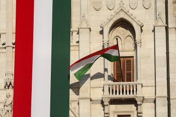 The Hungarian Parliament is present during the celebration of St. Stephen’s Day on August 20, 2025, in Budapest, Hungary. (Source: Getty Images)