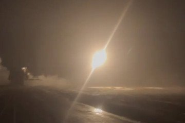 Launch of a Ukrainian FP‑2 strike drone toward Russian positions in the Zaporizhzhia region, January 2026. (Source: CyberBoroshno)