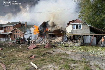 Aftermath of a Russian airstrike on Ukrainian civilian houses, August 27, 2026. Aftermath of a Russian airstrike on Ukrainian civilian houses, August 27, 2026.