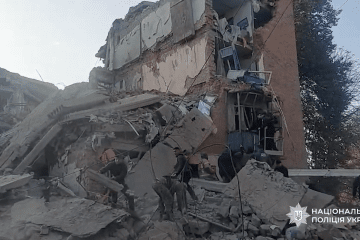A five-story residential building in Pryluky, Chernihiv region, damaged by a Russian strike on October 7, 2026. (Source: National Police of Ukraine) A five-story residential building in Pryluky, Chernihiv region, damaged by a Russian strike on October 7, 2026. (Source: National Police of Ukraine)