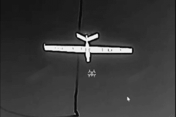 A Russian ZALA Z-20 reconnaissance drone seen through a Ukrainian interceptor’s camera at an altitude of nearly 6.9 kilometers. (Source: Wild Hornets)