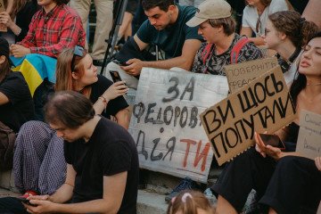 Protesters hold signs reading “Bring Fedorov Back” and “Fight With Something, Not With People” during a rally in Kyiv on July 16, 2026. (Source: Mariia Vakuliuk/UNITED24 Media) Protesters hold signs reading “Bring Fedorov Back” and “Fight With Something, Not With People” during a rally in Kyiv on July 16, 2026. (Source: Mariia Vakuliuk/UNITED24 Media)