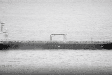 A tanker believed to be part of Russia’s so-called shadow fleet sails in the Baltic Sea. (Source: SVT Nyheter)