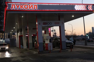 A Lukoil gas station in Moscow, Russia, March 15, 2026. (Source: Getty Images)