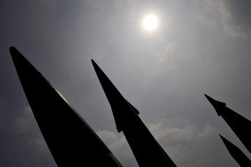 Missiles are displayed at the war museum in Seoul on May 30, 2009. Illustrative photo.