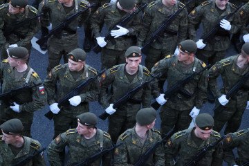 Russian military officers and cadets who will participates in the May 9th Red Square Military Parade gather for the rehearsal on May 4, 2026 in Moscow, Russia. (Source: Getty Images) Russian military officers and cadets who will participates in the May 9th Red Square Military Parade gather for the rehearsal on May 4, 2026 in Moscow, Russia. (Source: Getty Images)