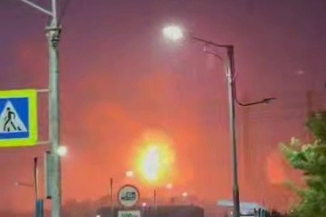 Drone Attack Disrupts Operations at Key Russian Chemical Facility Shchekinoazot, Video Drone Attack Disrupts Operations at Key Russian Chemical Facility Shchekinoazot, Video