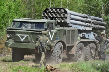 Ukrainian Drone Strike Destroys Russian BM-27 "Uragan" Rocket System Ukrainian Drone Strike Destroys Russian BM-27 "Uragan" Rocket System