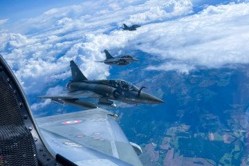 French Mirage fighter jet in an Allied Air Command-led training activity over NATO's eastern flank, July 2026. French Mirage fighter jet in an Allied Air Command-led training activity over NATO's eastern flank, July 2026.