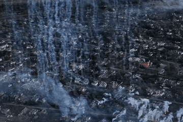 Russian troops have deployed banned phosphorus ammunition during an attack on the town of Kostiantynivka in the Donetsk region of Ukraine. (Source: “Khyzhak” brigade of the Patrol Police Department)